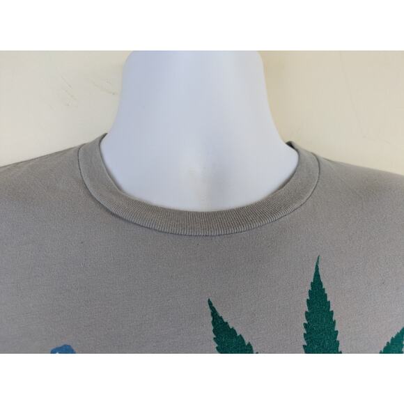Chaser Mens Rocky Mountain High T-Shirt VTG Large Graphic Weed Cannabis Gray USA - Picture 3 of 7